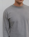 BASERANGE crew neck long sleeve T-shirt France BAS-TOBL-CO-WI24-BASALT GREY